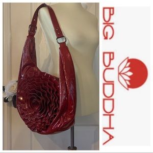 Gorgeous Red Big Buddha Shoulder Bag